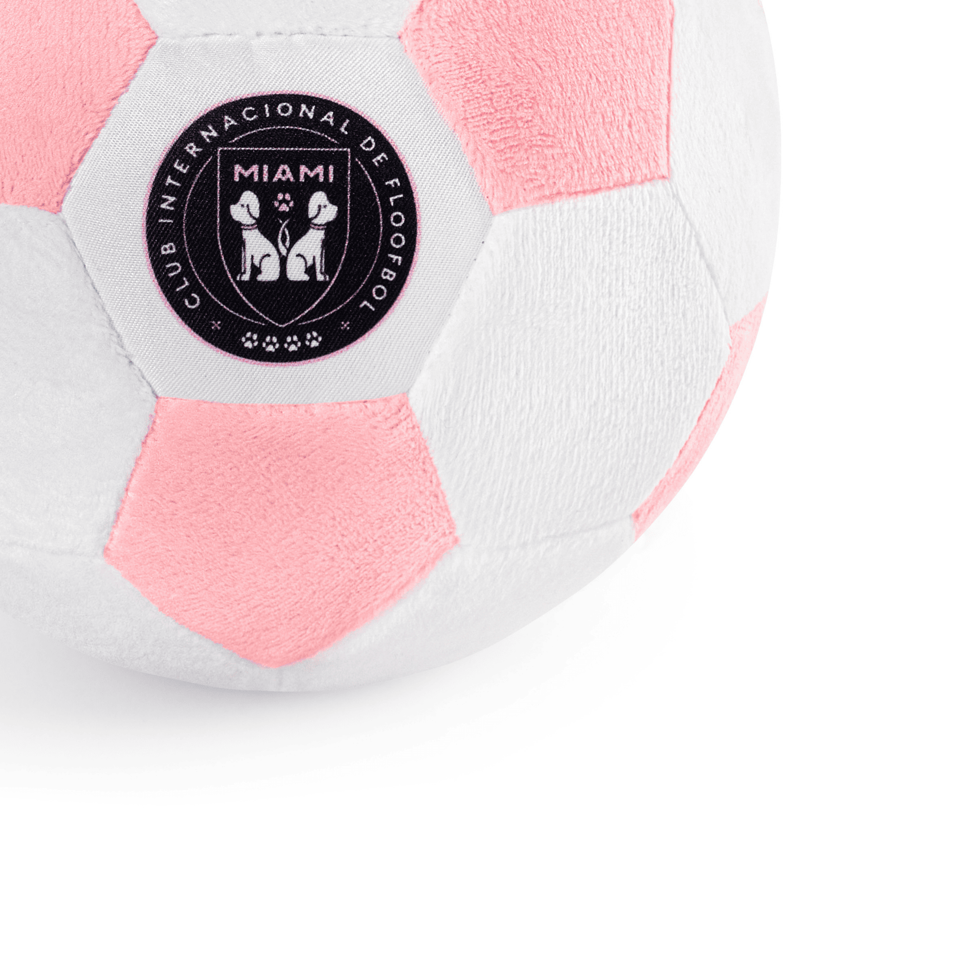 Miami soccer ball plush dog toy – Floofball