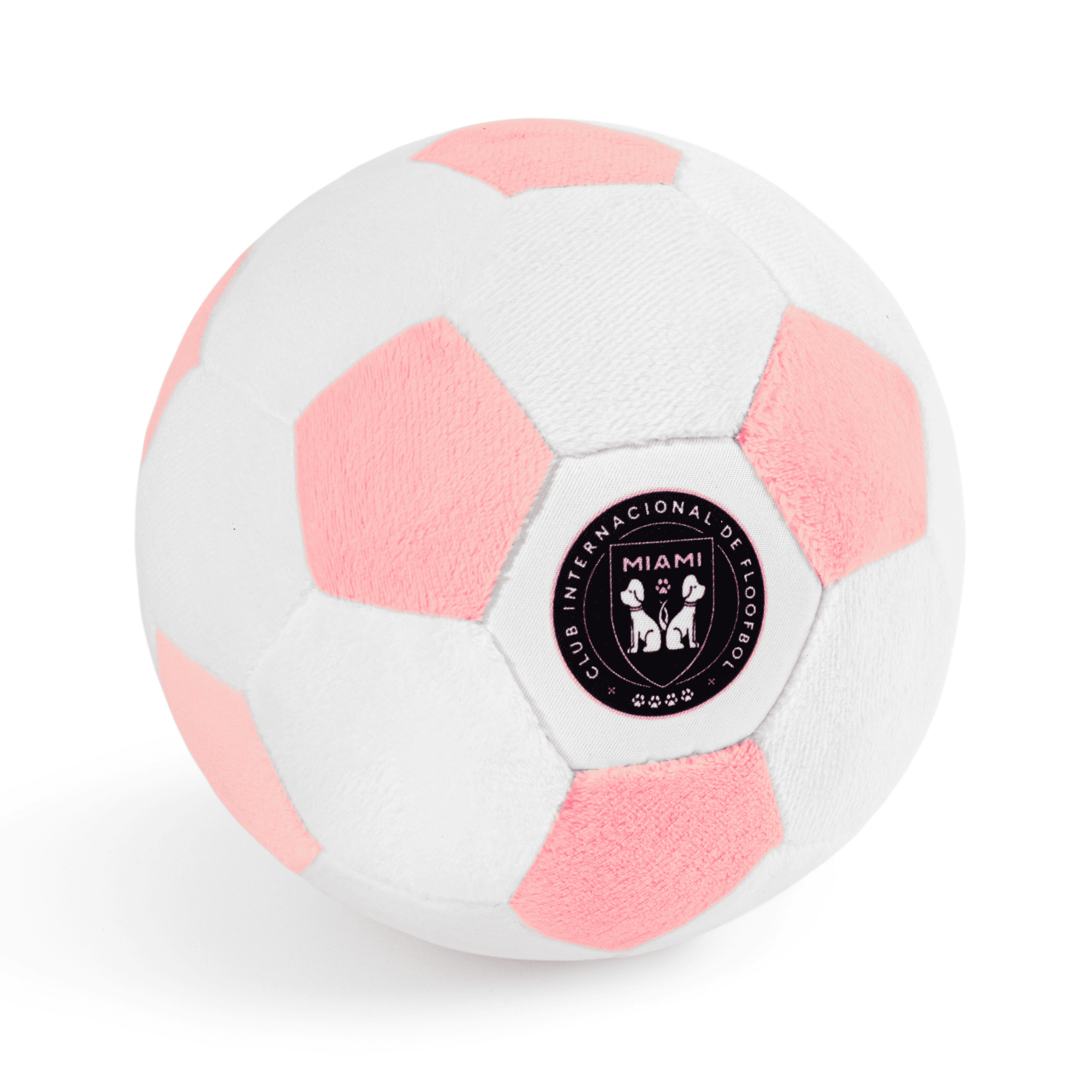 Miami soccer ball plush dog toy – Floofball