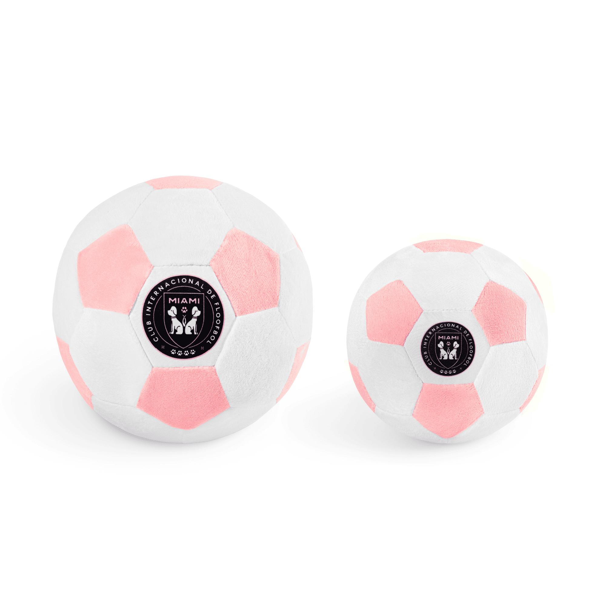 Miami soccer ball plush dog toy – Floofball